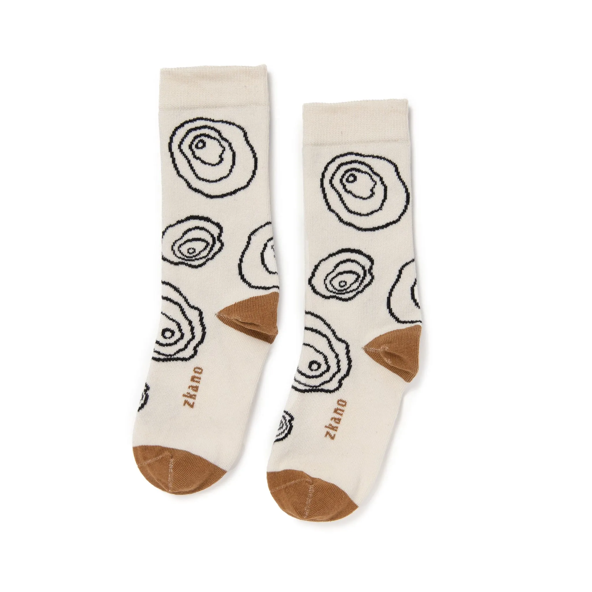 Oyster - Organic Cotton Crew Socks - Natural