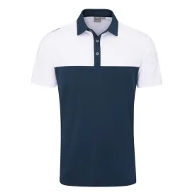 Ping Bodi Colour Block Golf Polo Shirt - Navy/White