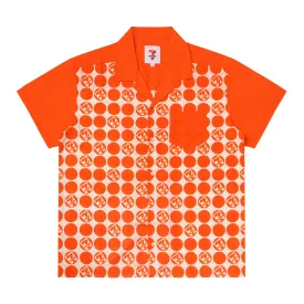 Retro 7-Eleven® Dot Button Up - Orange