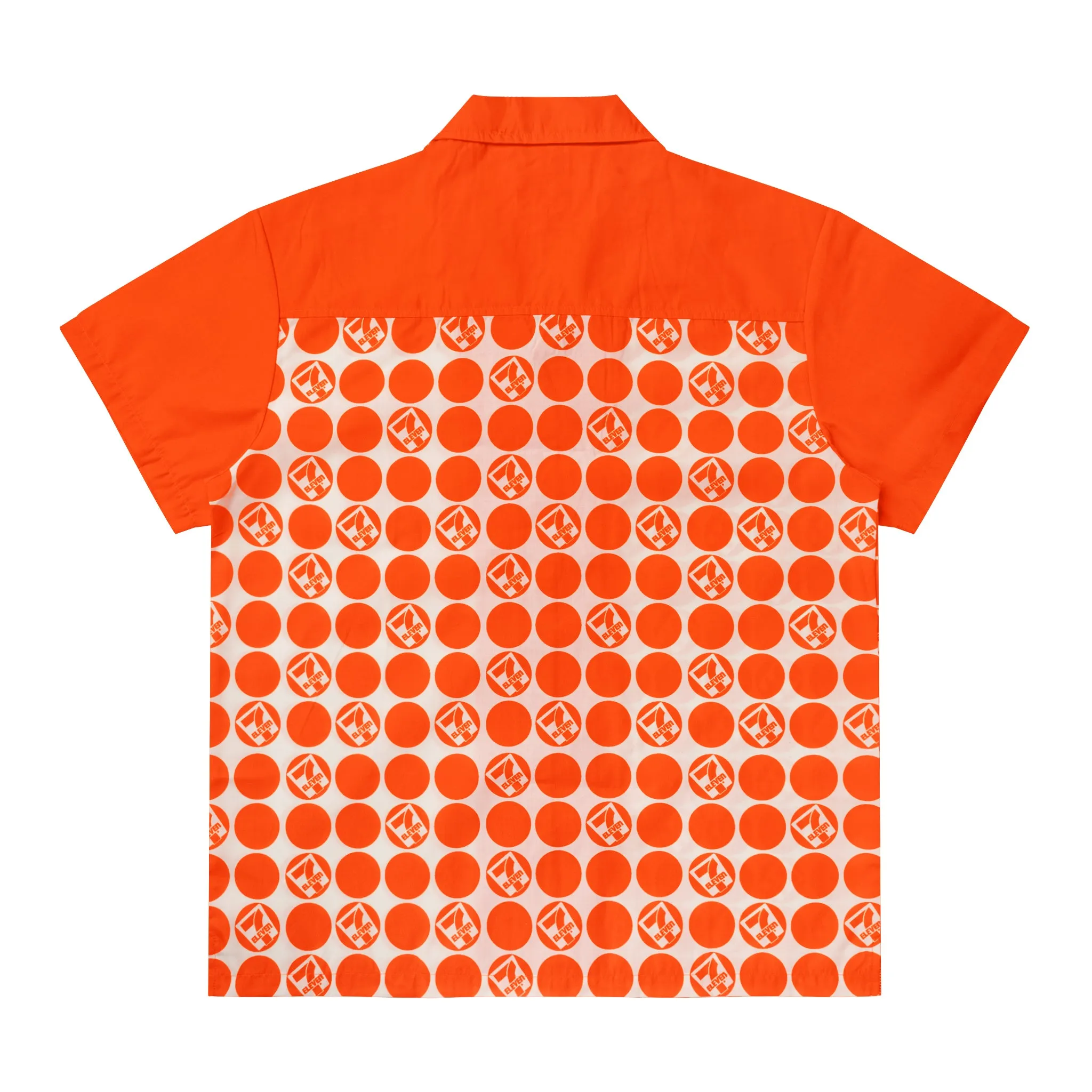 Retro 7-Eleven® Dot Button Up - Orange