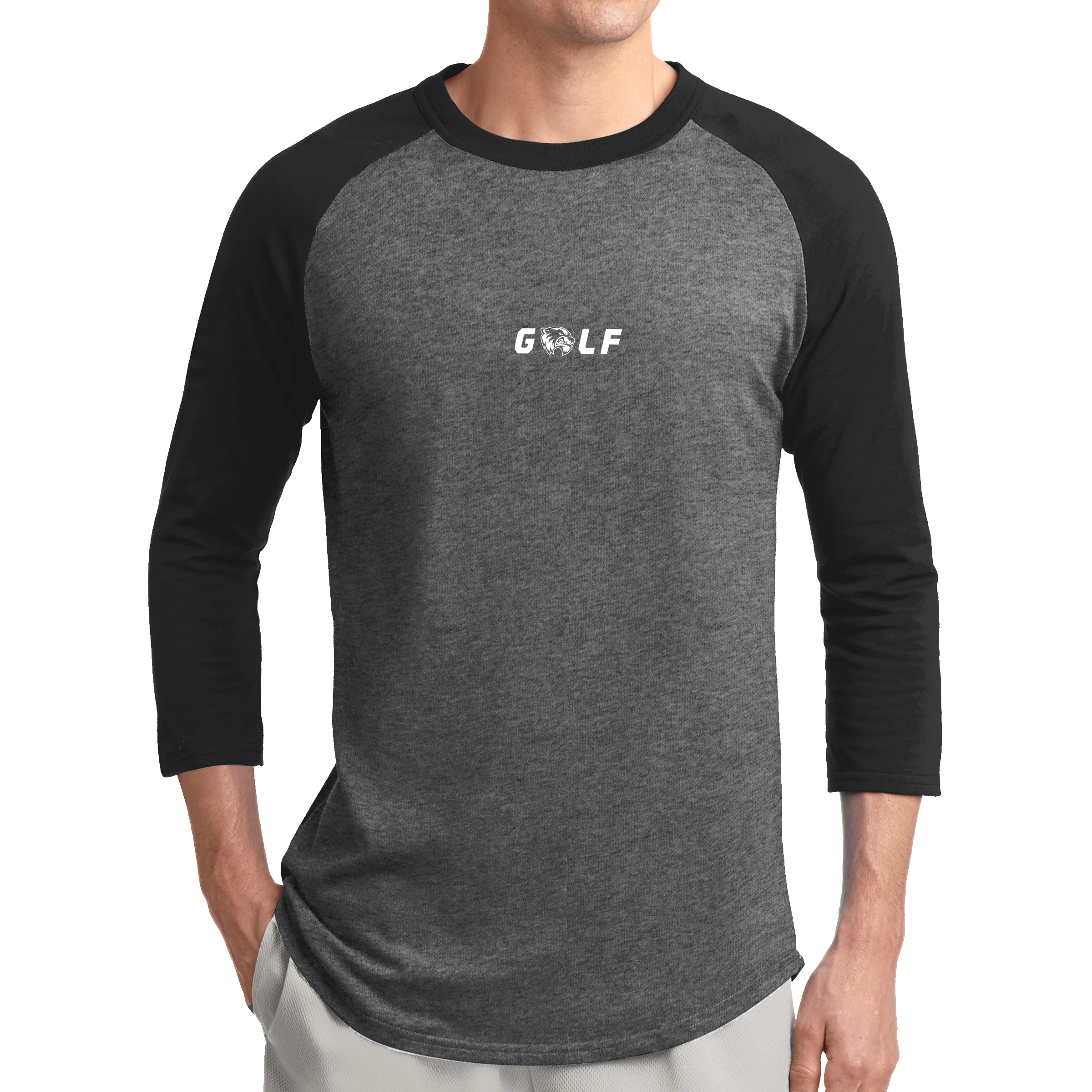 Sport-Tek Colorblock Raglan Jersey- Golf Head