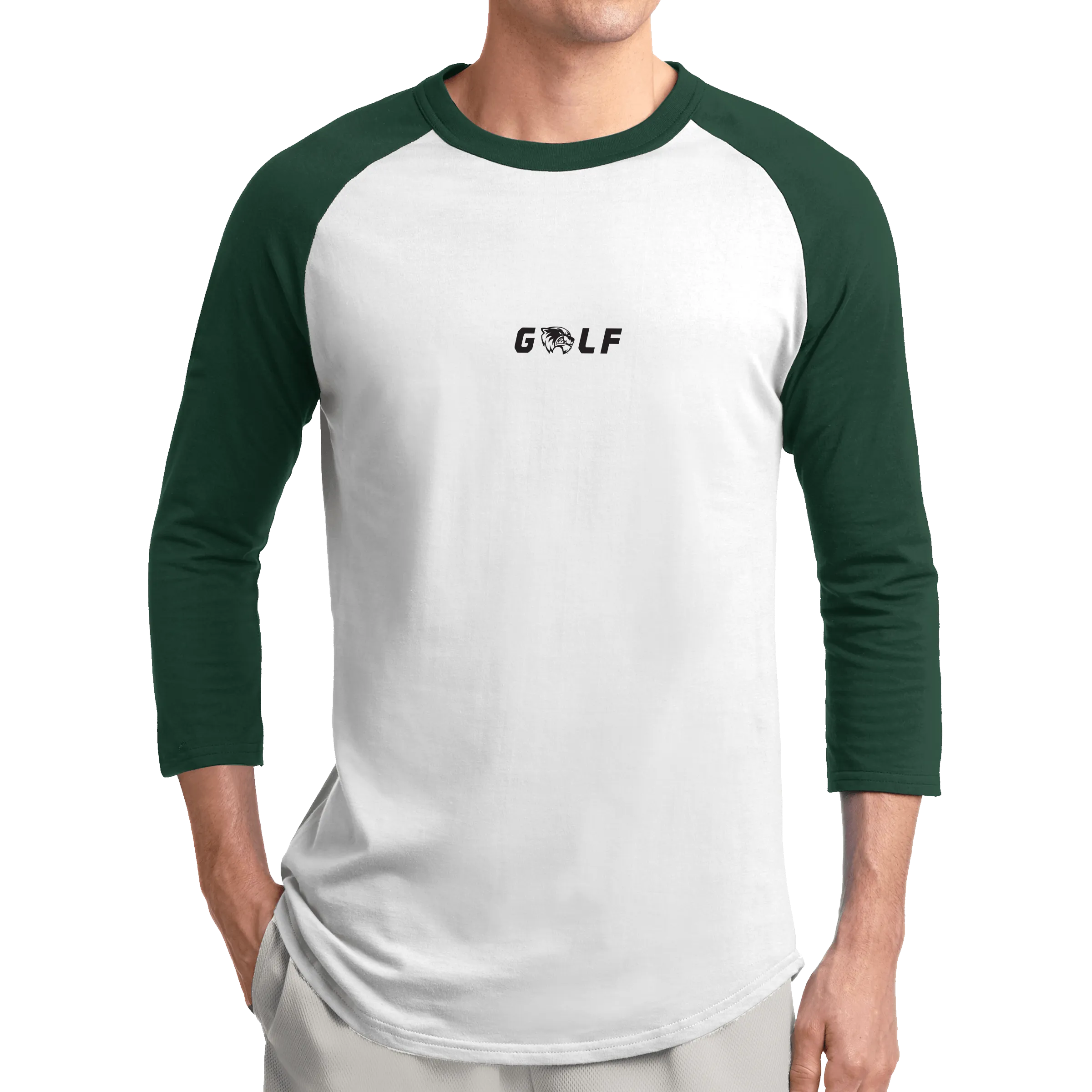 Sport-Tek Colorblock Raglan Jersey- Golf Head