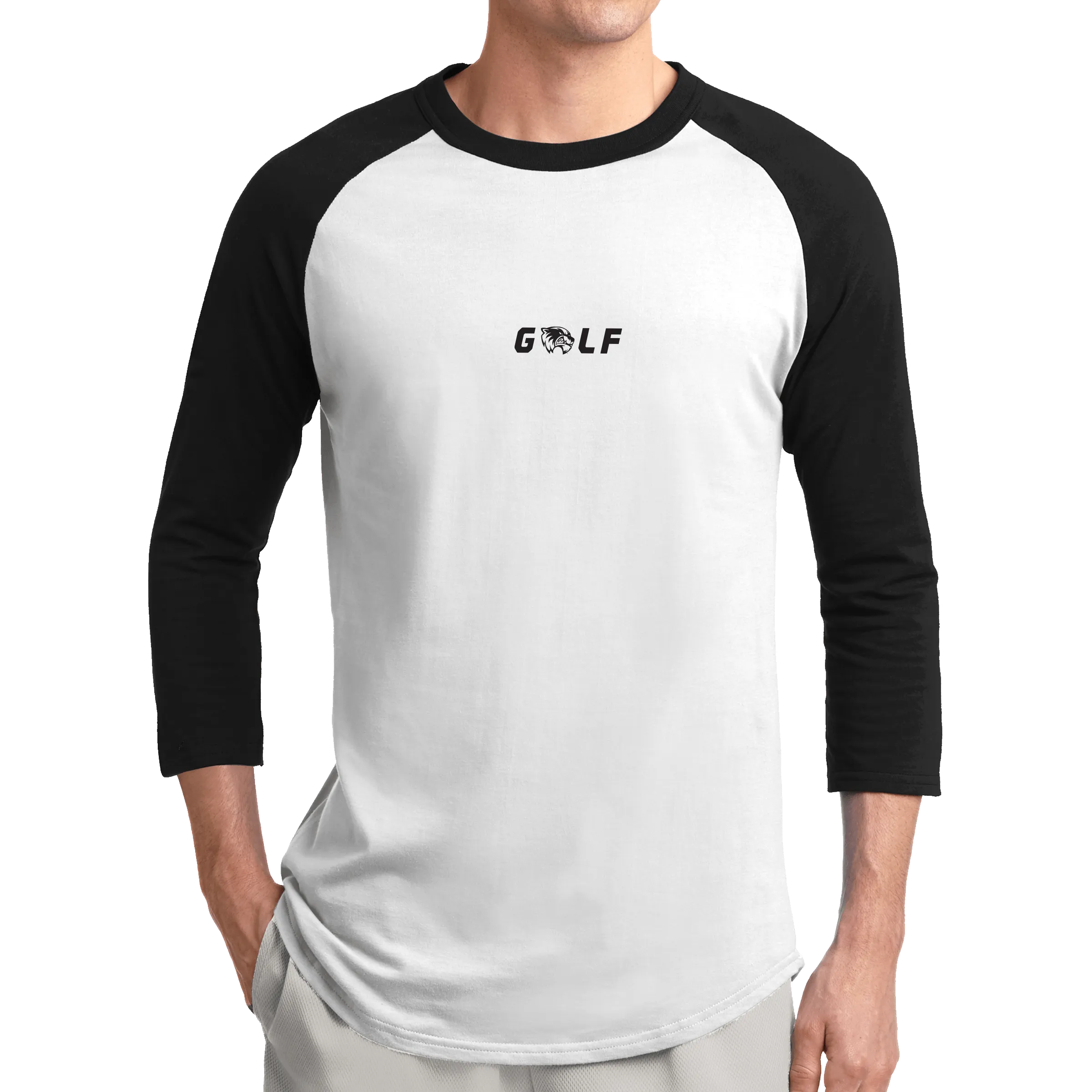 Sport-Tek Colorblock Raglan Jersey- Golf Head