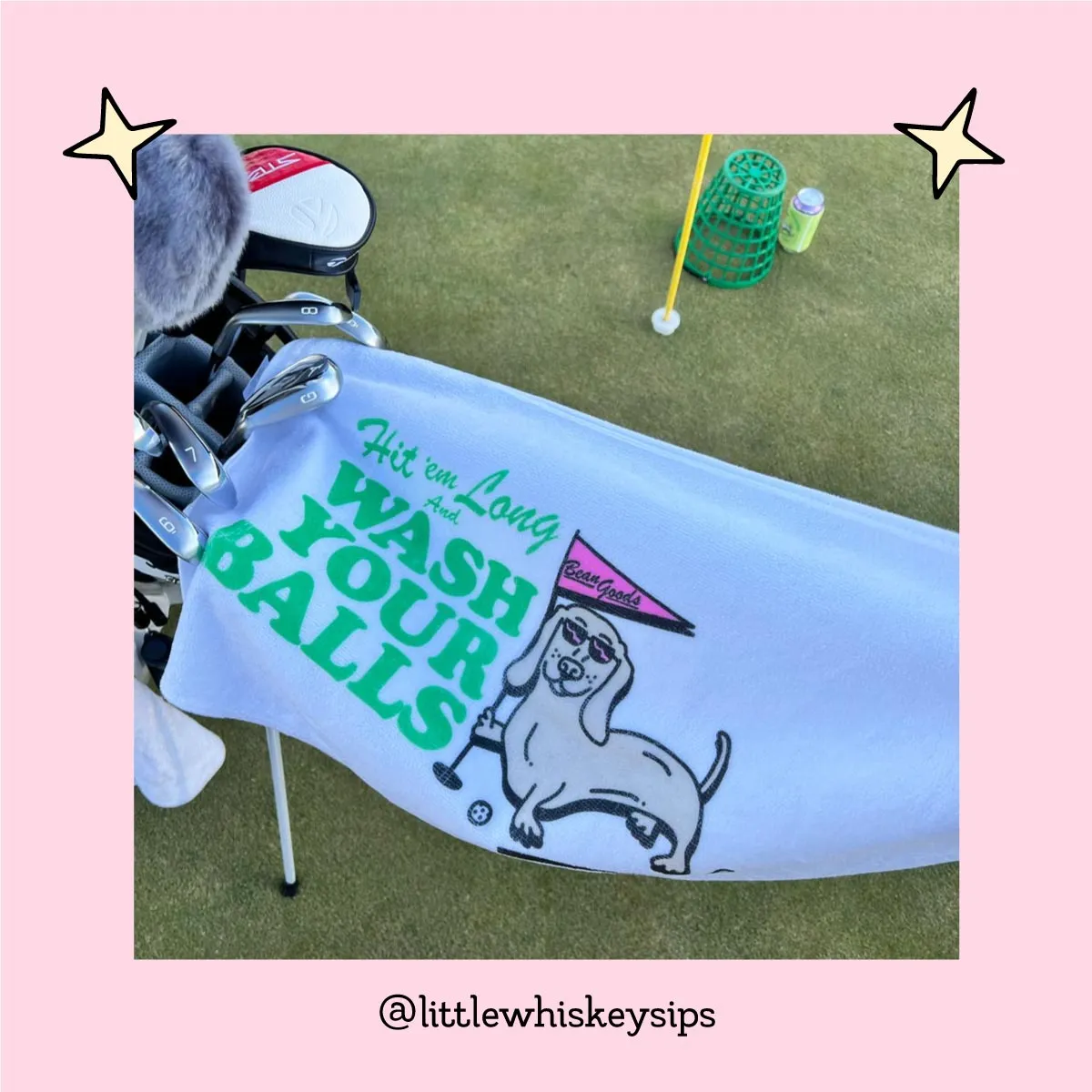 swingin' wieners golf club golf towel