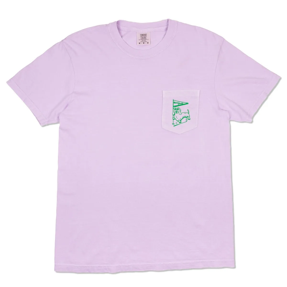 swingin' wieners golf club unisex pocket tee | lavender