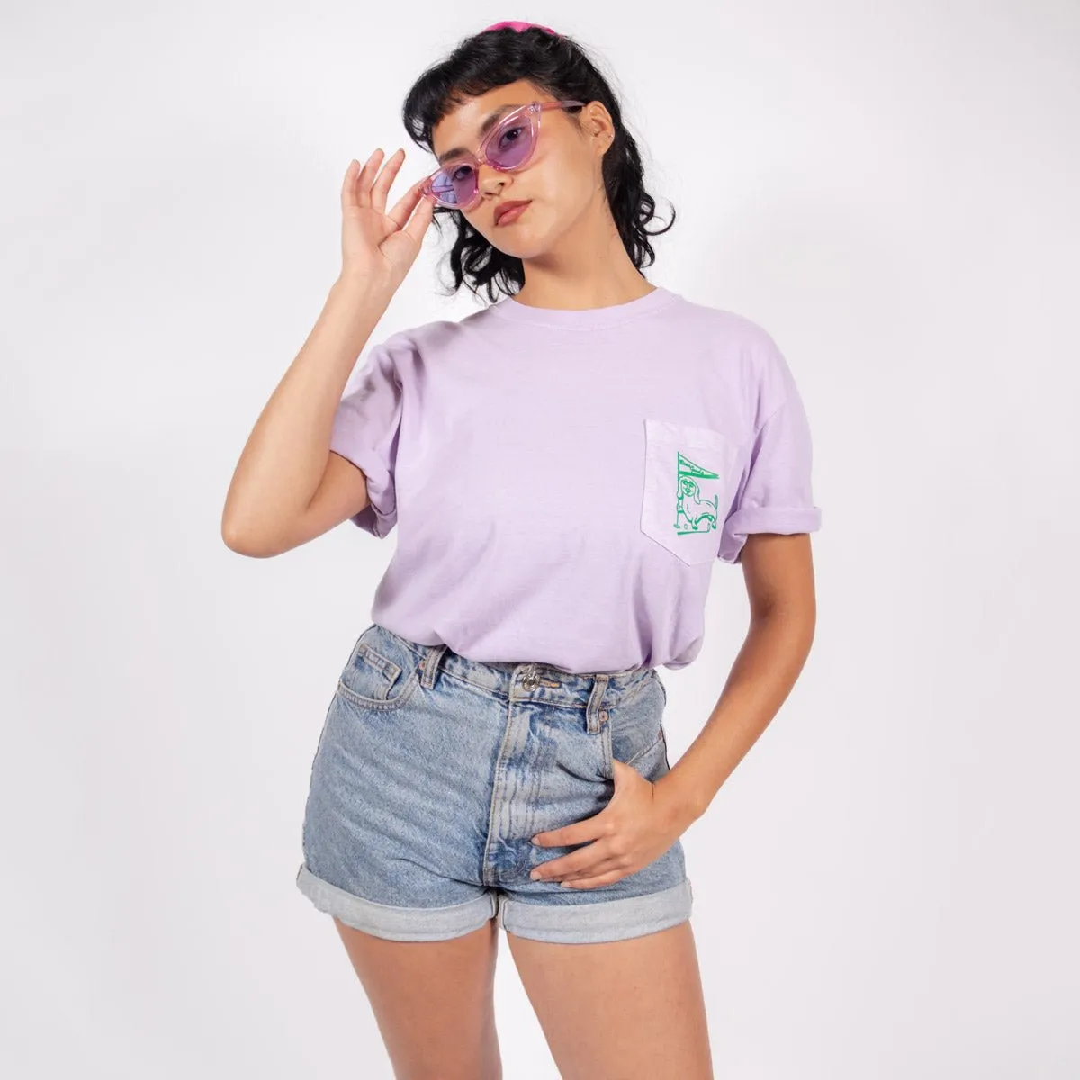 swingin' wieners golf club unisex pocket tee | lavender