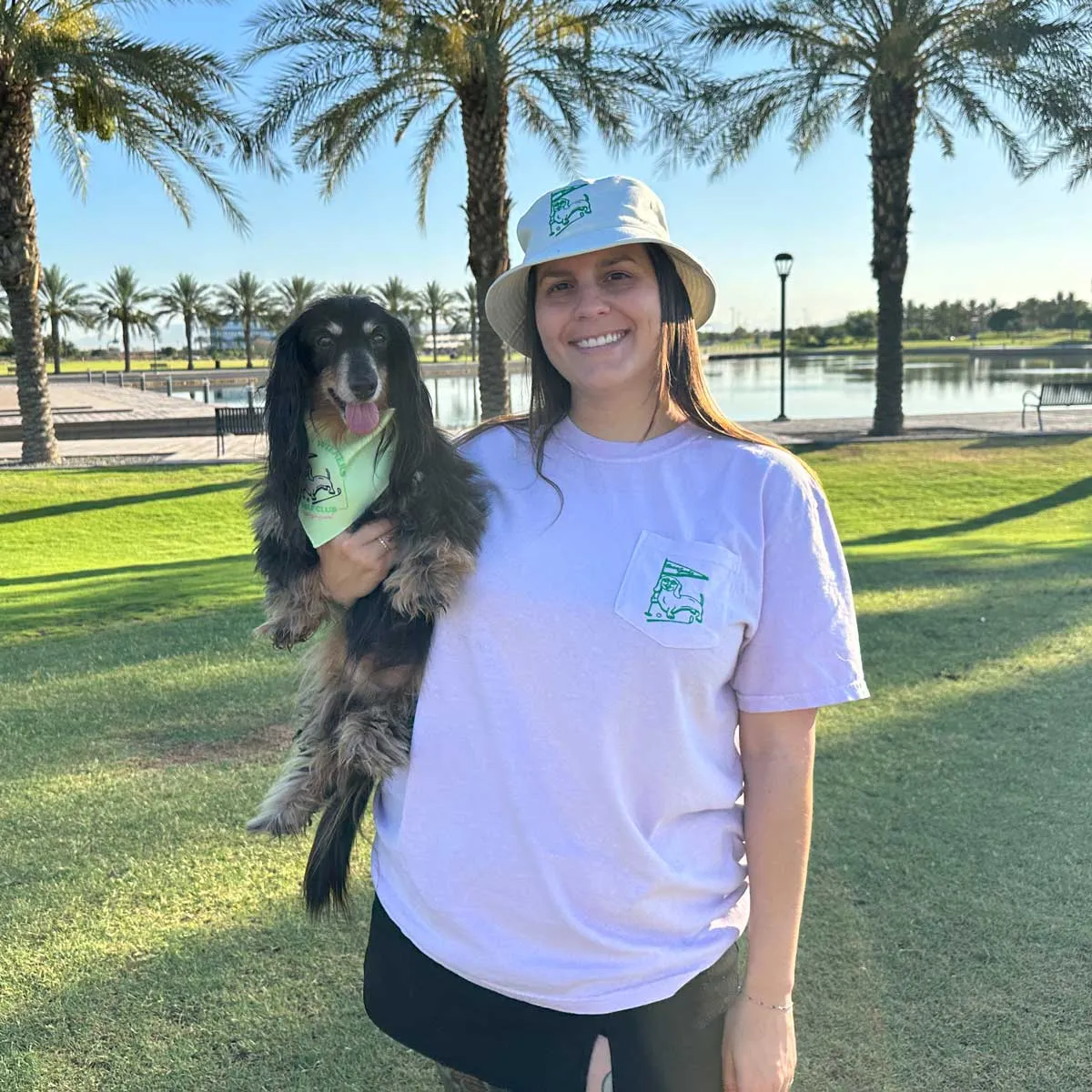 swingin' wieners golf club unisex pocket tee | lavender