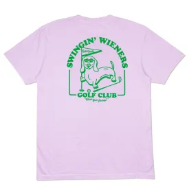 swingin' wieners golf club unisex pocket tee | lavender