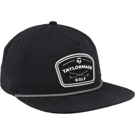 Taylormade Golf 2024 Daytona Rope Cap Black Hat Performance Snapback One Size