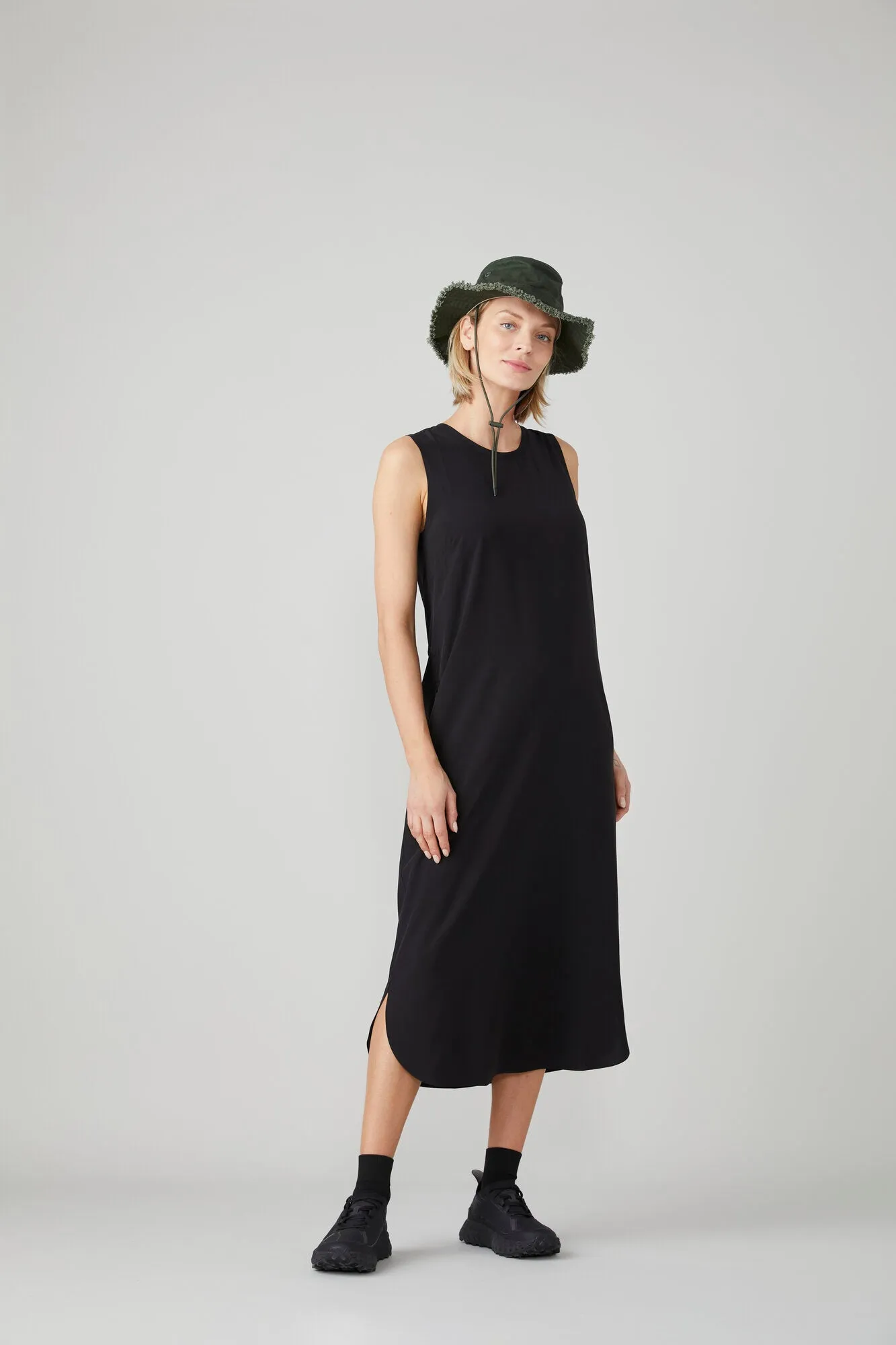 Tech Slk Midi Dress