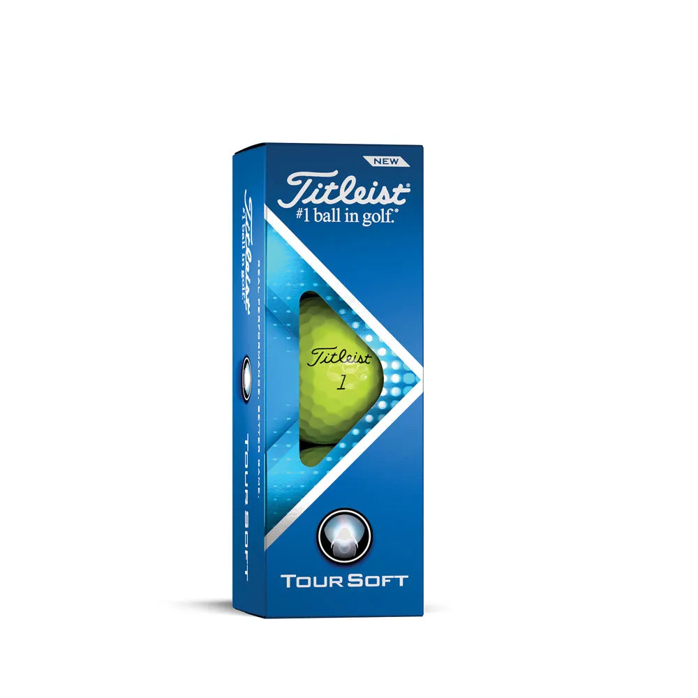 Titleist Tour Soft Yellow - Custom Logo Imprint (Prior Generation)