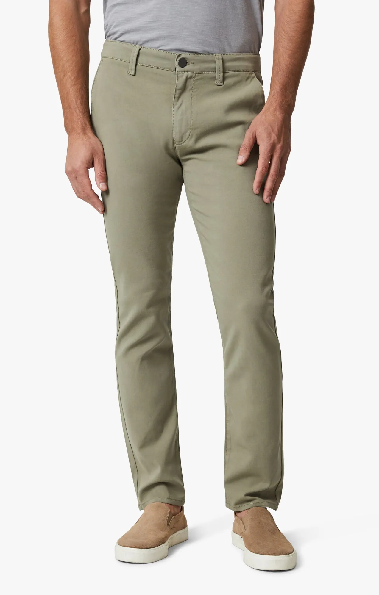 Verona Slim Leg Chino Pants In Vetiver High Flyer