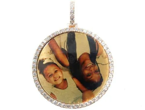 VVS1 Custom Photo Pendant - White Gold