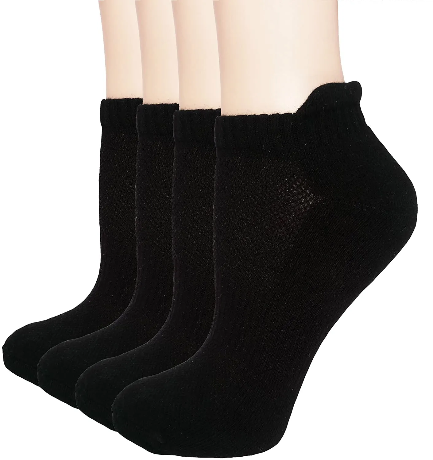 Women's Moisture Wicking Athletic Low Cut Ankle Quarter Cushion Socks