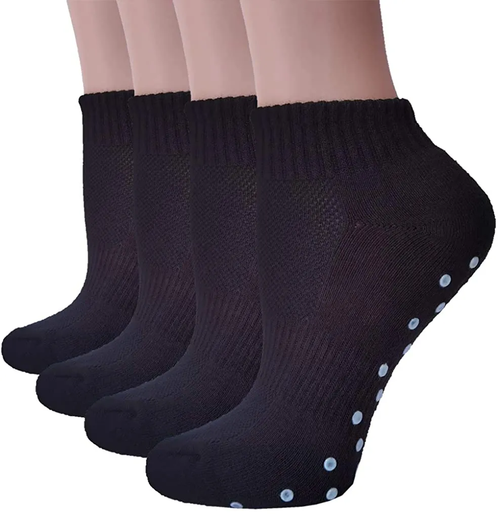 Women's Moisture Wicking Athletic Low Cut Ankle Quarter Cushion Socks